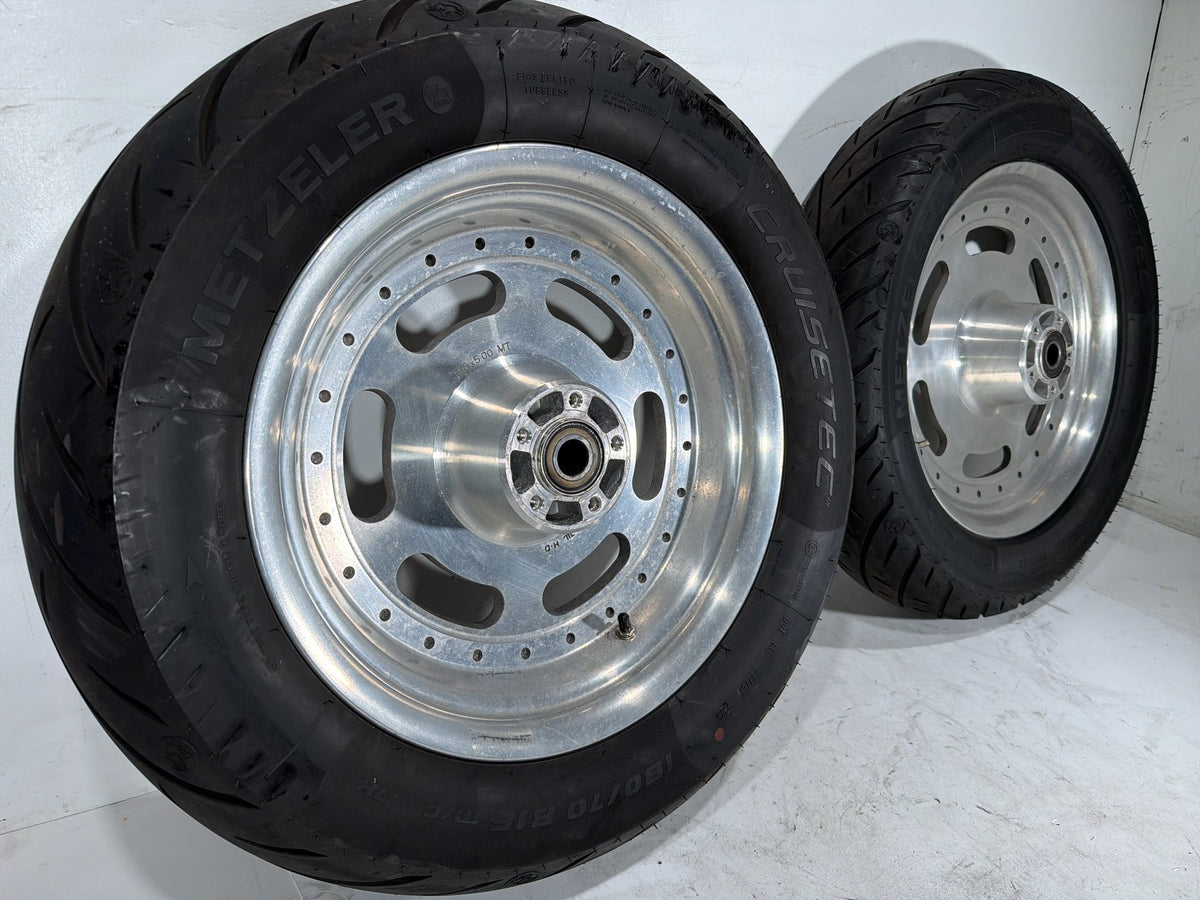 2012 Harley Dyna Fat Bob OEM Front Rear Wheel Rim Tire 130/90B16, 180/70B16 16"