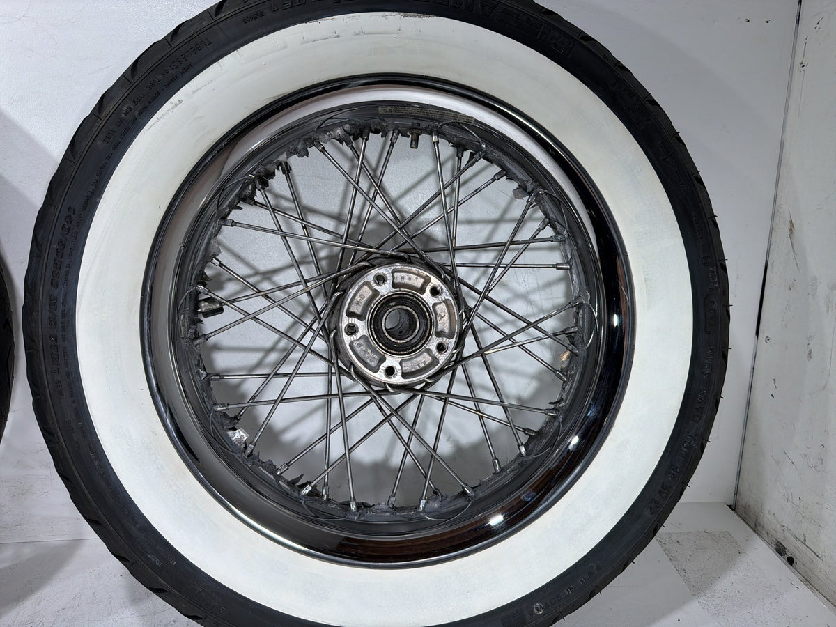 2004 Harley Electra Glide CVO Screamin OEM Front Rear Wheel Rim Tire Spoked 16"