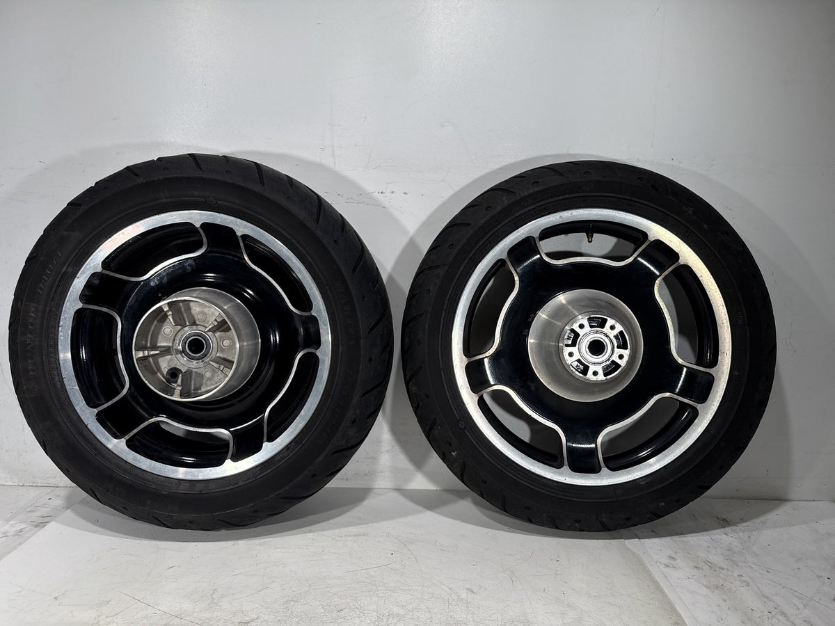 2010 Harley Road King Touring Police OEM Front & Rear Wheel Rim Tire 17" 16"