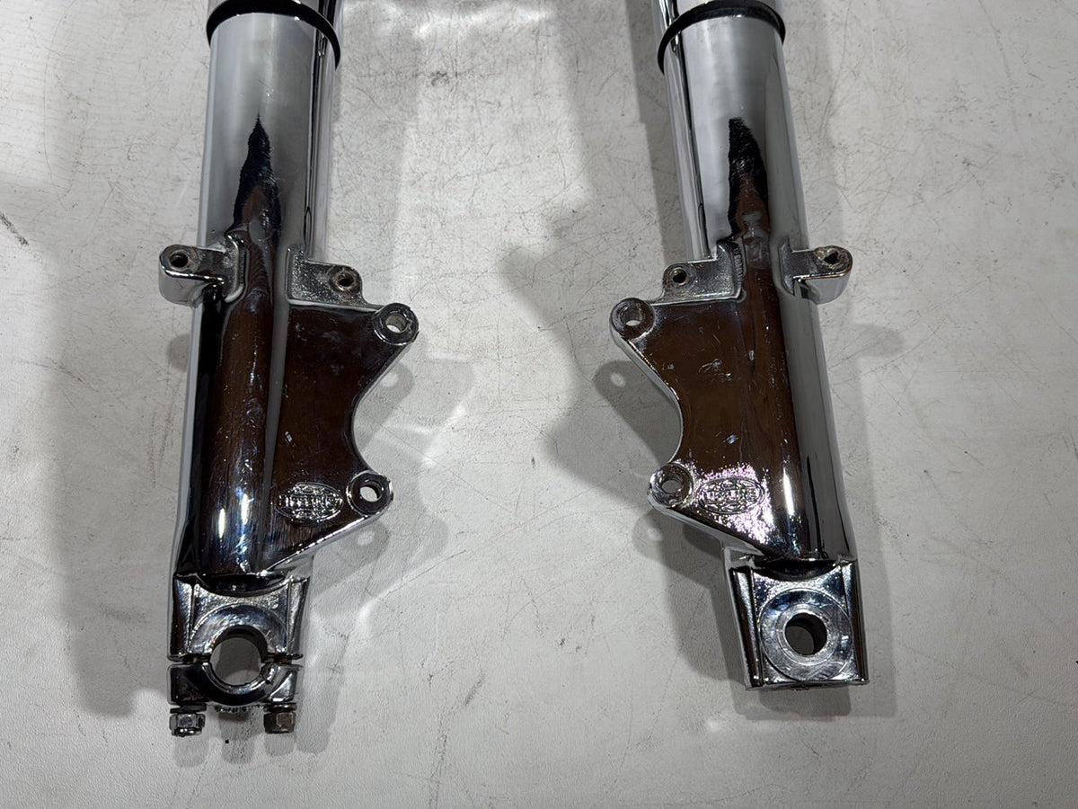 1990 Harley Electra Glide Touring Sport Front Triple Tree Set & LH RH Fork Legs Sliders