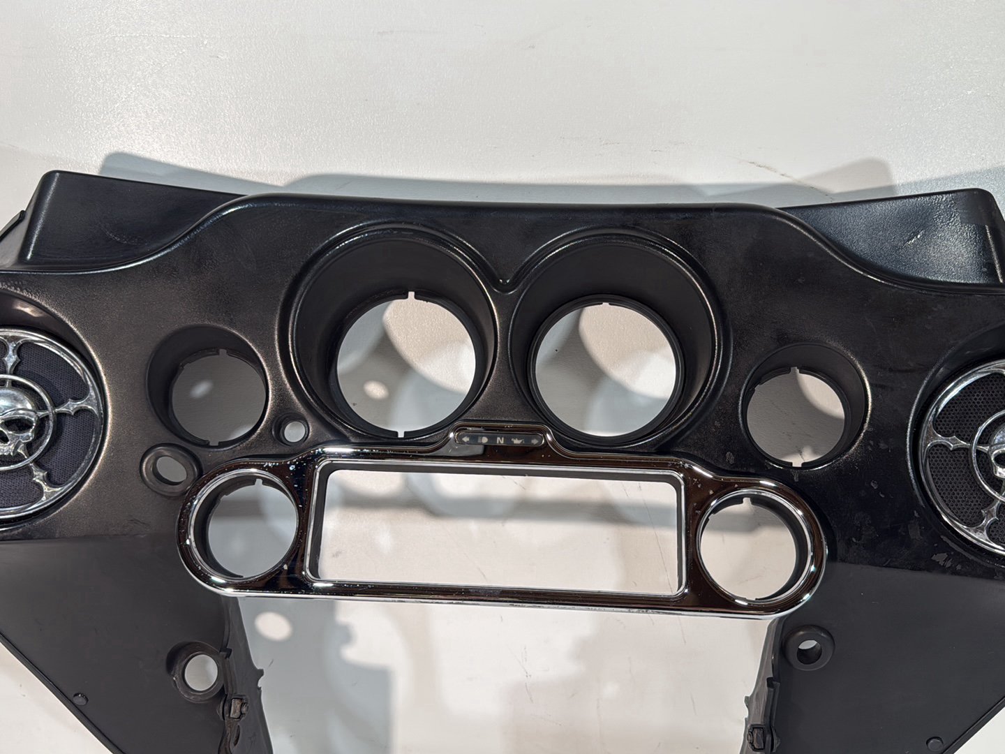 2007 - 2012 Harley-Davidson Touring Street Glide Front Inner Batwing Fairing Cover w/ Speaker SKULL covers Trim