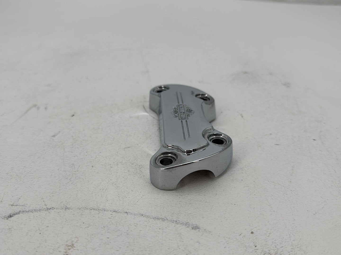 2004 Harley Softail FLSTC Heritage Classic OEM Front Handlebar Riser Top Clamp Chrome