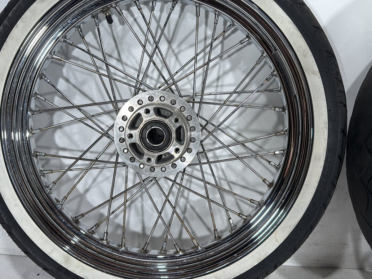 2007 Harley Dyna Street Bob FXDB OEM Front Rear Wheel Rim Tire Spoked