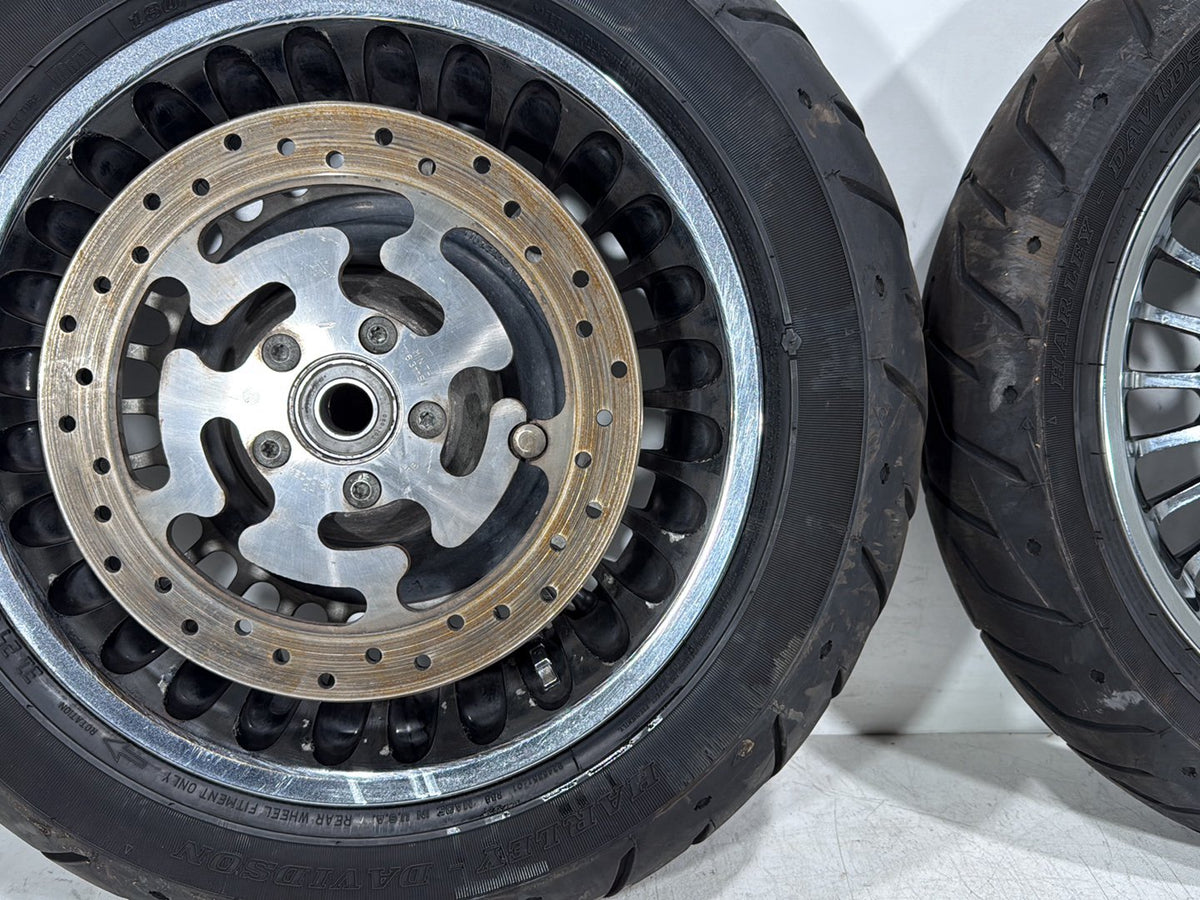 2010 Harley Electra Glide Touring Ultra OEM Front & Rear Wheel Rim Tire 16" 17"