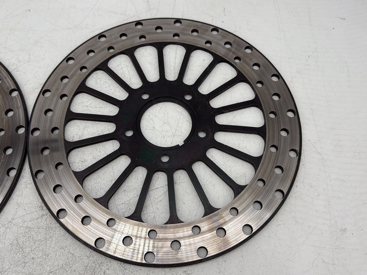 2007 Harley Road King Touring FLHR OEM Front Brake Rotors Disc Pair