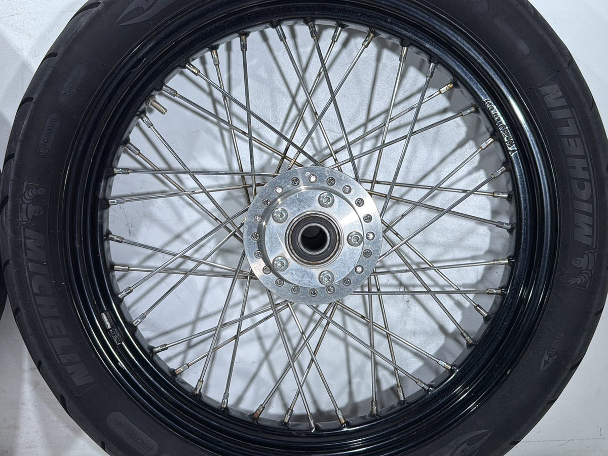 2009 Harley Dyna Street Bob FXDB OEM Front Rear Wheel Rim Tire Spoked