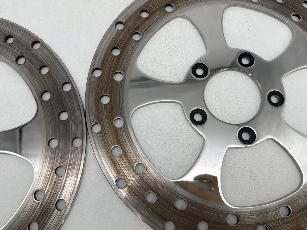 2007 Harley Street Glide Touring FLHX OEM Front Brake Rotors Disc Pair
