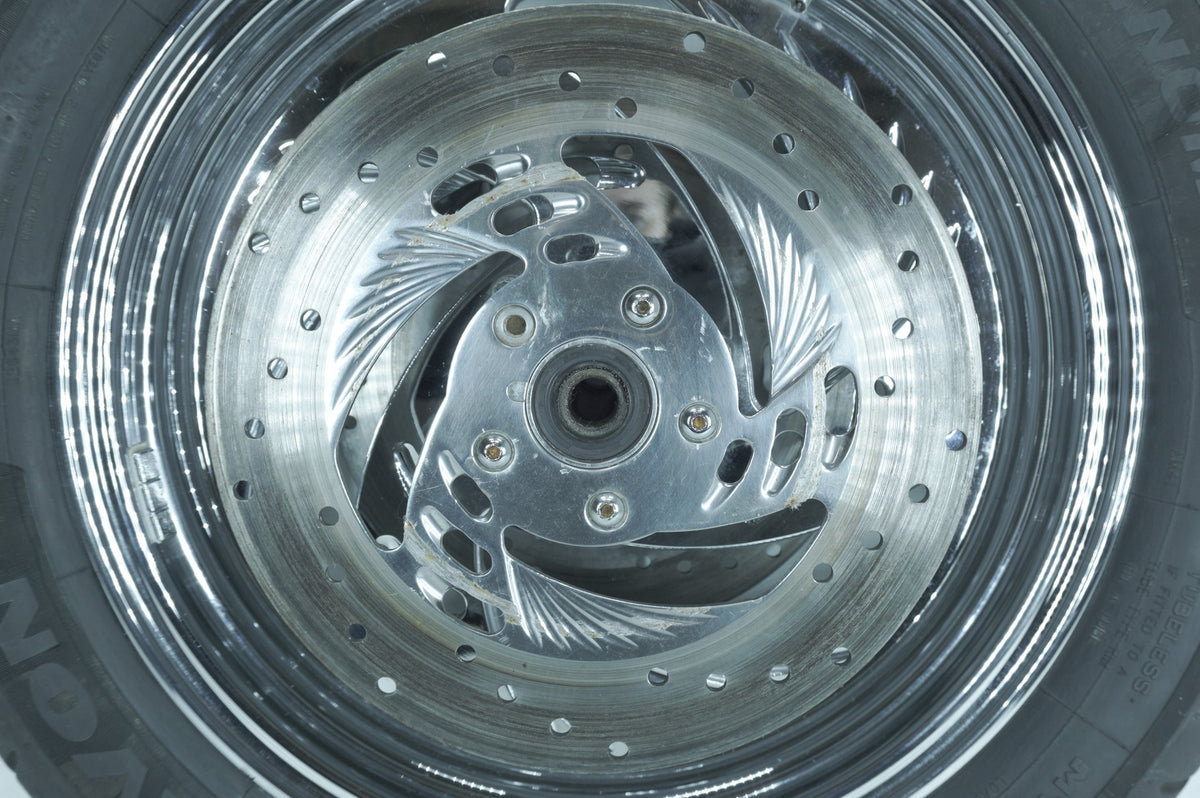 1999 Harley Touring FLHR Road King Front Wheel Rim Tire Chrome MT90B16 16" 74H