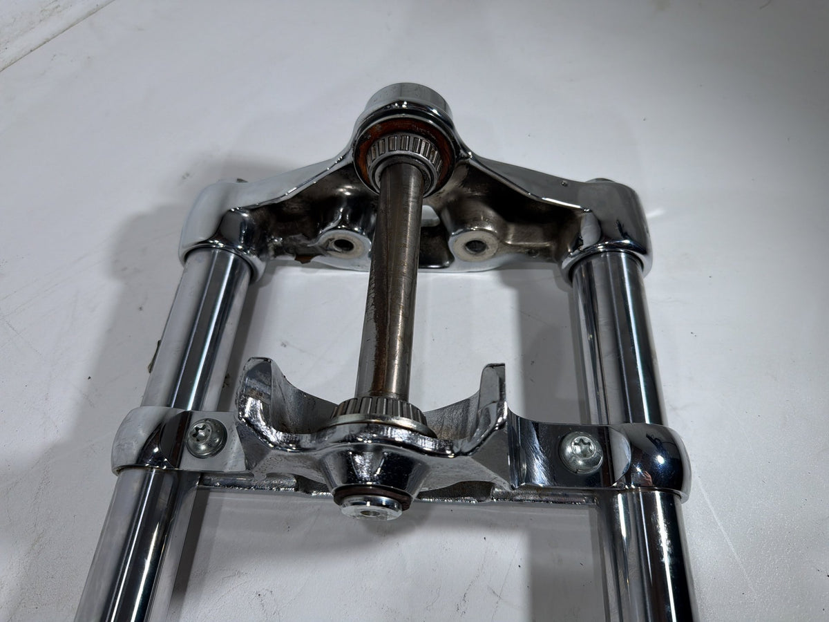 2001 Harley Softail Deuce FXSTD Front Triple Tree Set & LH RH Fork Legs Sliders