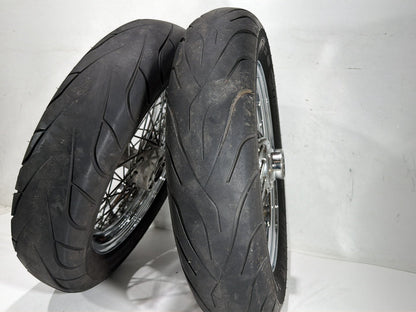 2011 Harley Heritage Softail Classic FLSTC Front Rear Wheel Rim Tire Spoked 16"