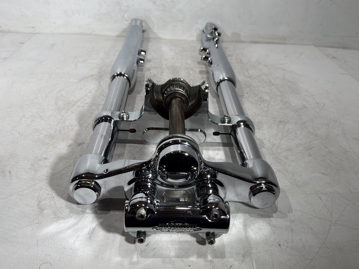 2003 Harley Softail Deuce FXSTD Front Triple Tree Set & LH RH Fork Legs Sliders