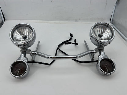 2007 Harley Softail Heritage Classic FLSTC OEM Front Turn Signal Indicators Aux Light Bar