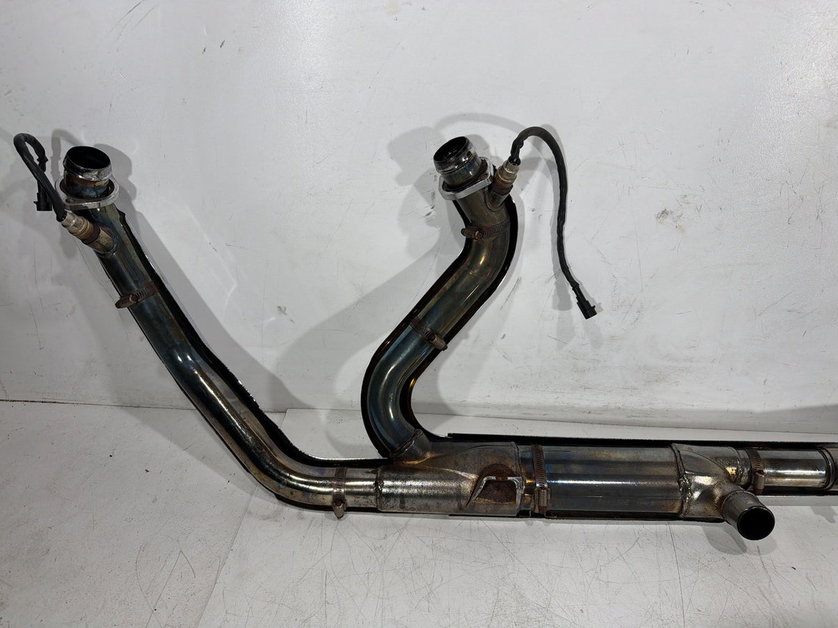 09 Harley Street Glide Touring Exhaust Header Pipes Muffler BENT SCRATCHED