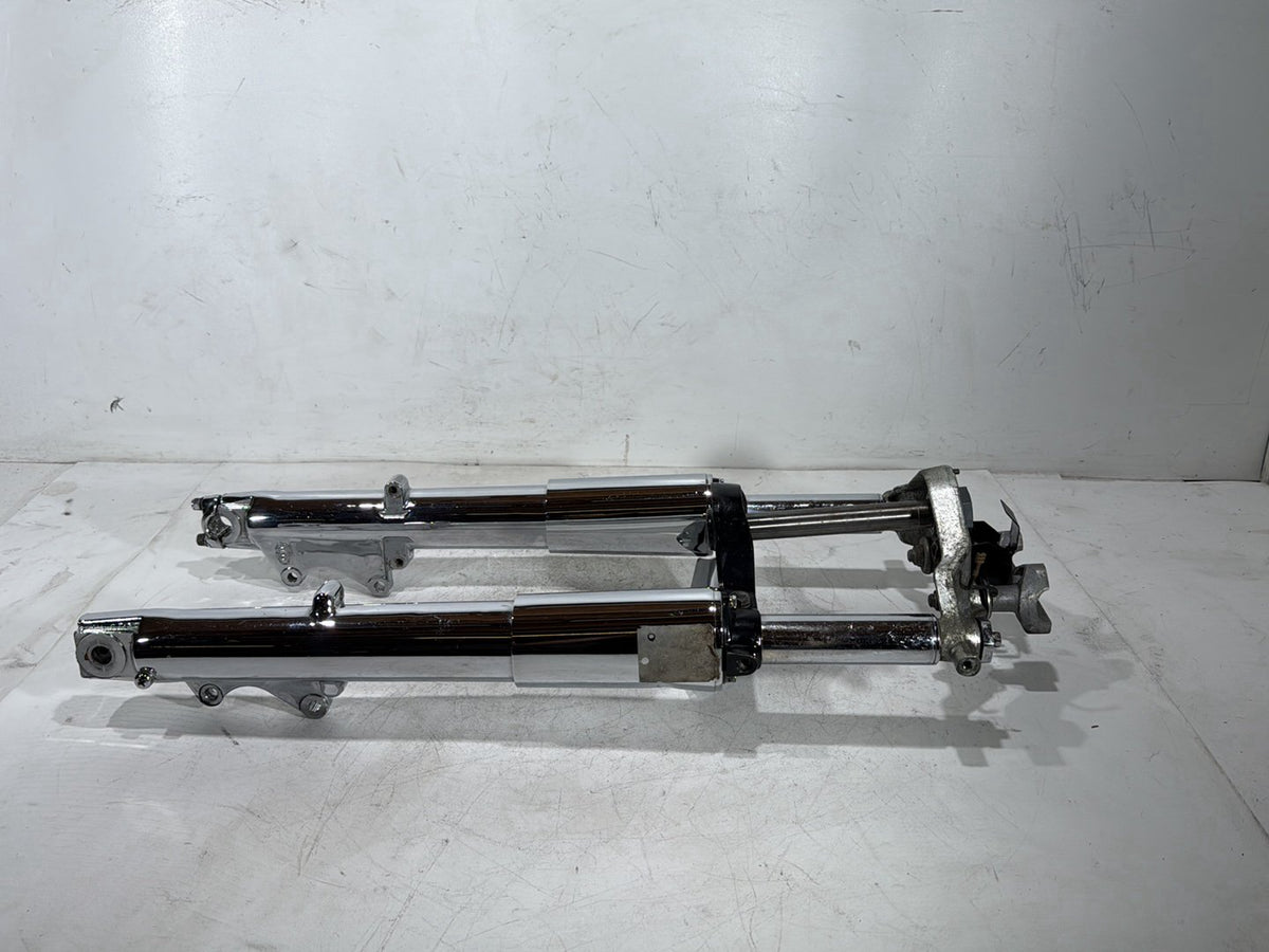 1990 Harley Electra Glide Touring Sport Front Triple Tree Set & LH RH Fork Legs Sliders