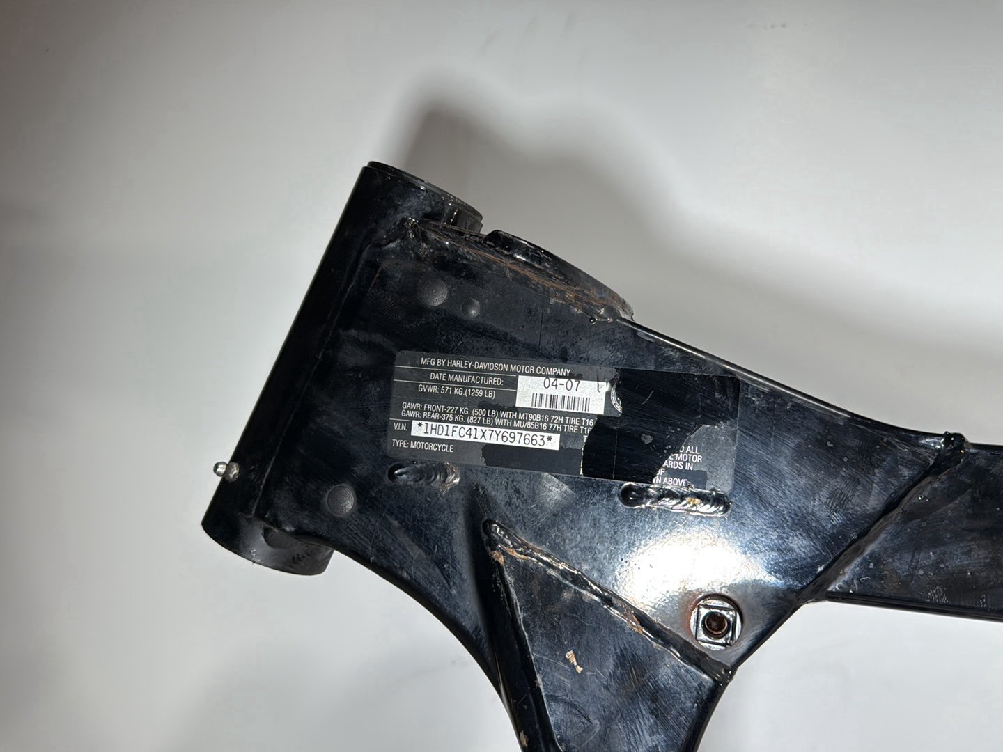 2007 Harley Touring FLHTCU Electra Glide Ultra OEM Body Main Frame Chassis CLN CLR