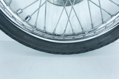 01 Harley Softail FXSTB Night Train OEM Front Wheel Rim Tire Spoked MH90-21 21"