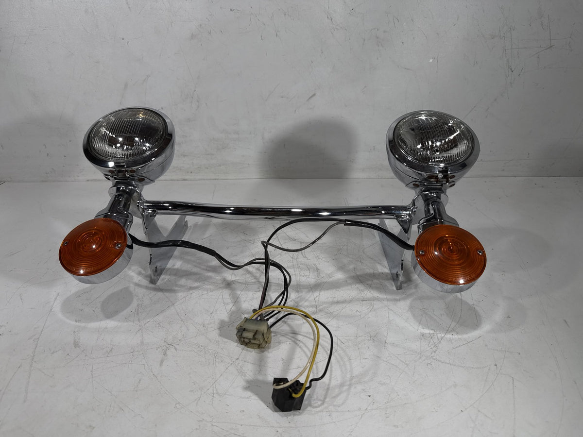 1993 Harley Electra Touring Sport OEM Front Turn Signal Indicators Aux Light Bar