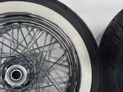 2008 Harley Softail Deluxe FLSTN OEM Front Rear Wheel Rim Tire Spoked