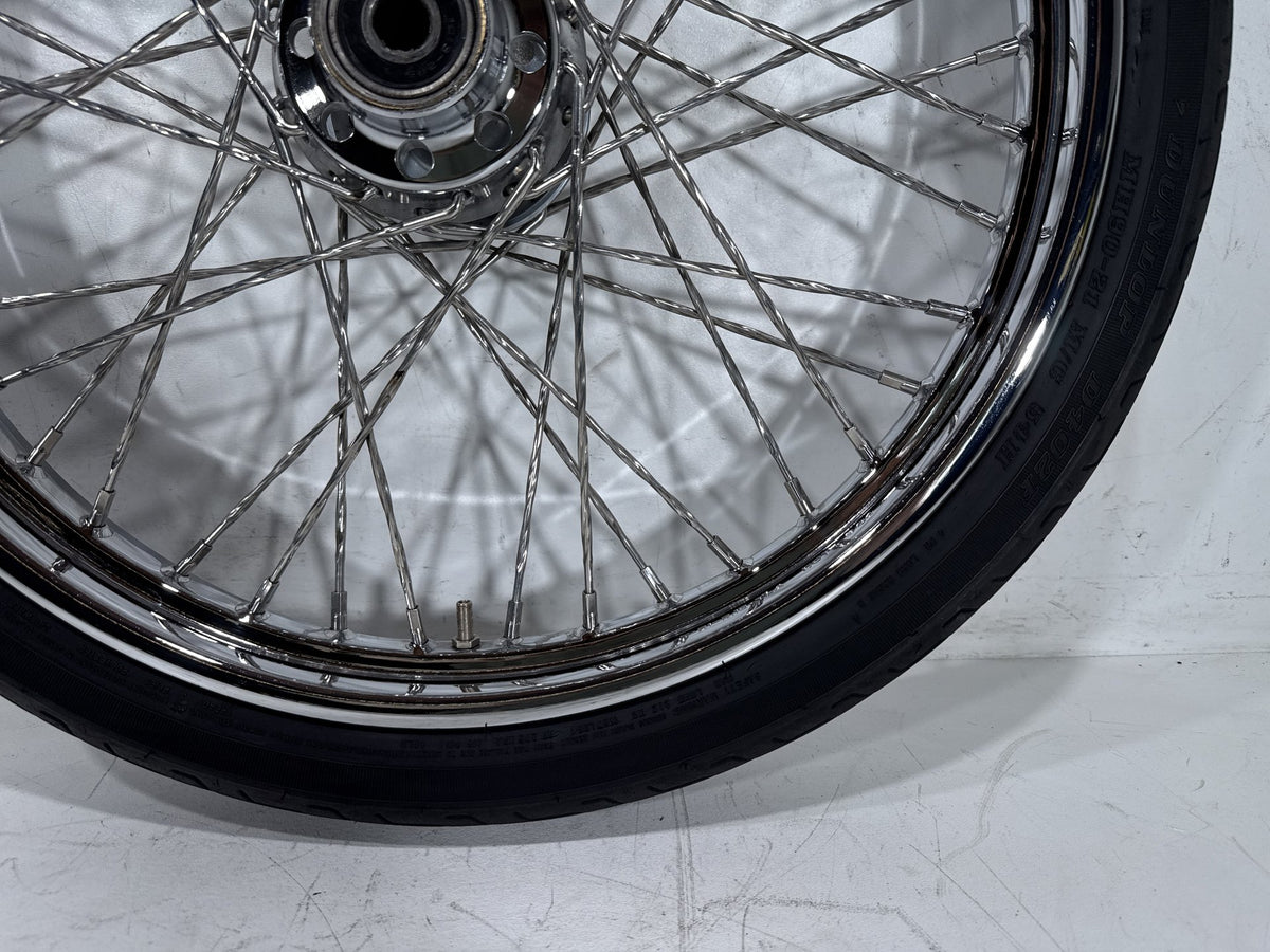2003 Harley Softail Deuce FXSTDI OEM Front Wheel Rim Tire Spoked 90/80-21 21"