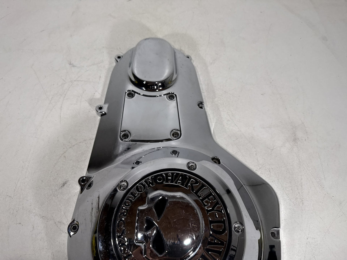 2001 Harley Electra Glide Touring Classic OEM Outer Primary Clutch Cover SKULL