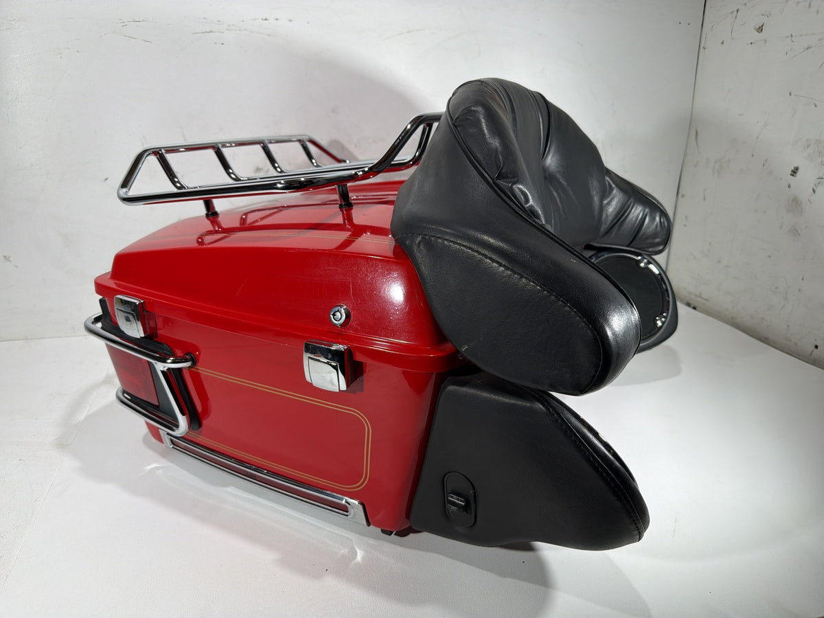2004 Harley Electra Glide Touring Ultra OEM Pass Backrest Tour Pak Luggage NOKey