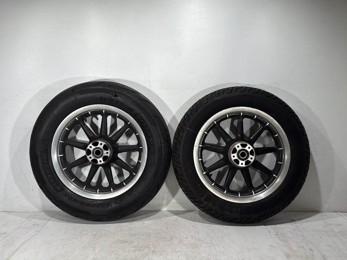 2005 Harley Road King Touring Police OEM Front & Rear Wheel Rim Tire 16"