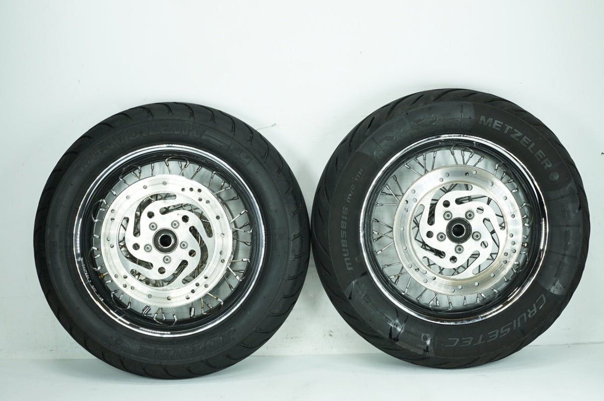 2007 Harley Touring Road King Classic OEM Front Rear Wheel Rim Tire Spoked 16"