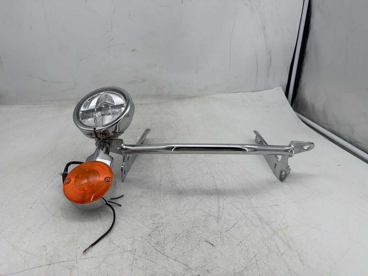 2001 Harley Fat Boy Softail FLSTF OEM Front Turn Signal Indicators Aux Light Bar