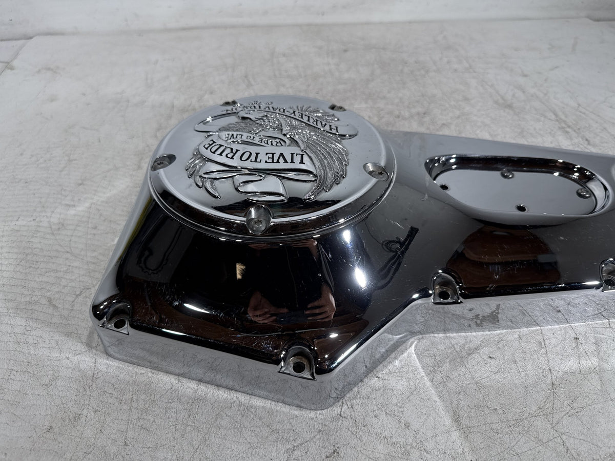 2001 Harley Fat Boy Softail FLSTF OEM Outer Primary Clutch Cover Scratched