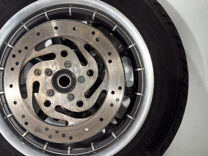 1999 - 2006 Harley-Davidson Touring Road King Police Front Wheel Rim Tire MT90B16 72H, Dunlop, 16"