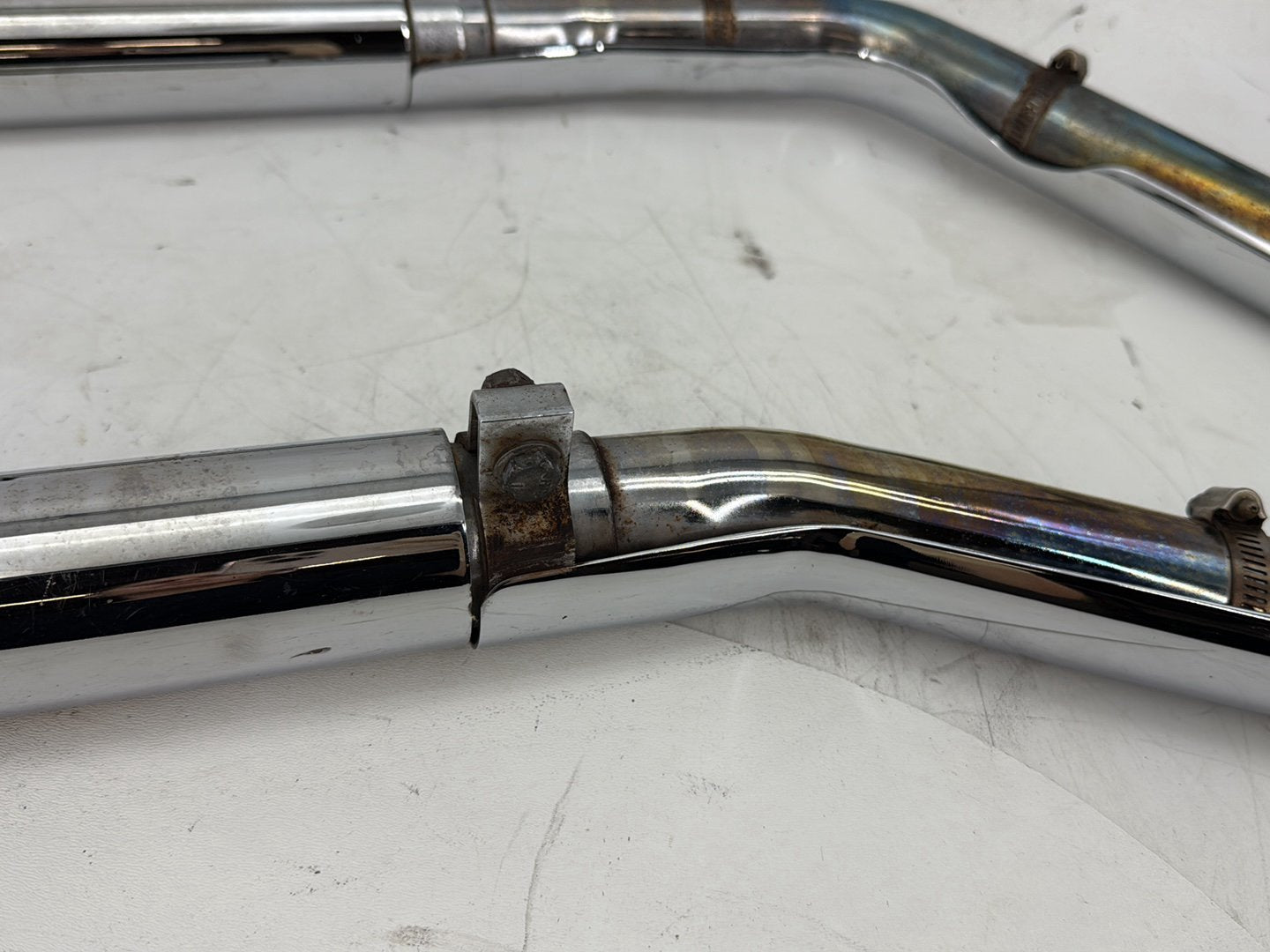 2002 Harley Heritage Softail Classic FLSTC OEM Exhaust Header Pipes Vance & Hines