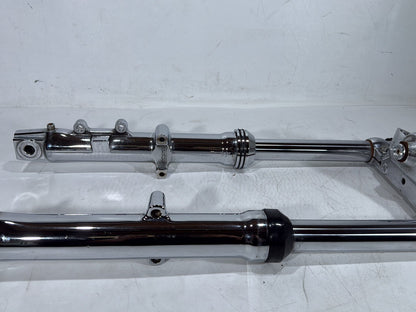 2000 Harley Dyna FXDWG Wide Glide OEM Front Triple Tree Set & LH RH Fork Legs Sliders