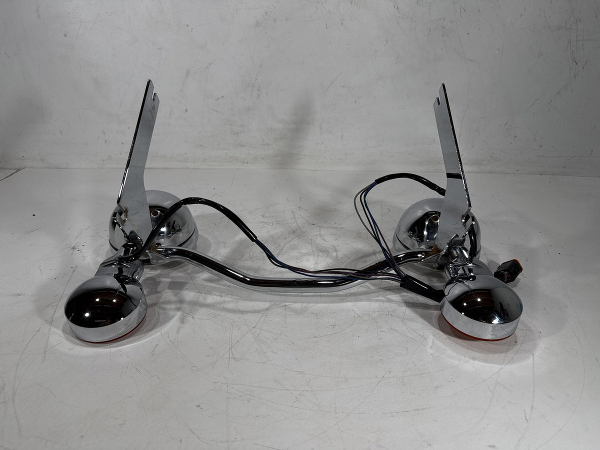 96 Harley Electra Glide Touring Ultra Front Turn Signal Indicators Aux Light Bar
