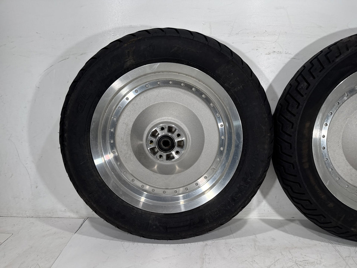 2002 Harley Heritage Softail Classic FLSTC OEM Front & Rear Wheel Rim Tire 16"
