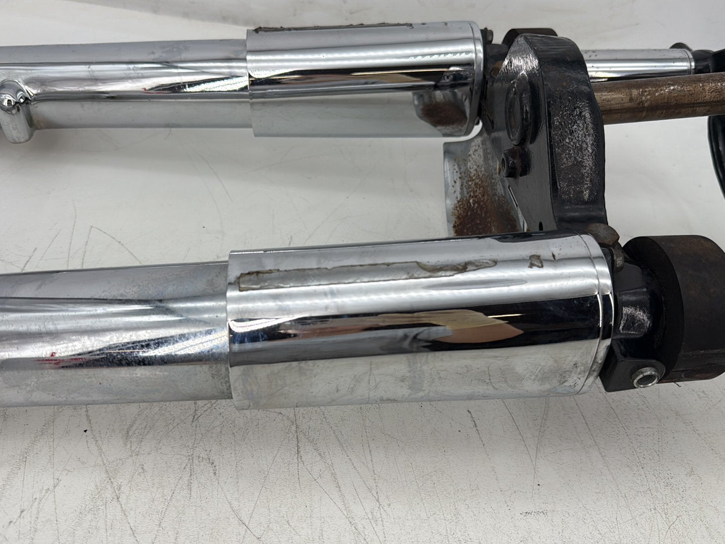 00 Harley Touring Electra Ultra Front Triple Tree Set &amp; LH RH Fork Legs Sliders
