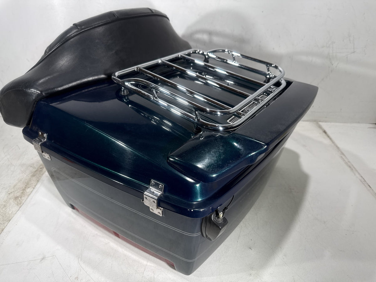 01 Harley Electra Glide Touring Classic OEM Pass Backrest Tour Pak Luggage NOKey