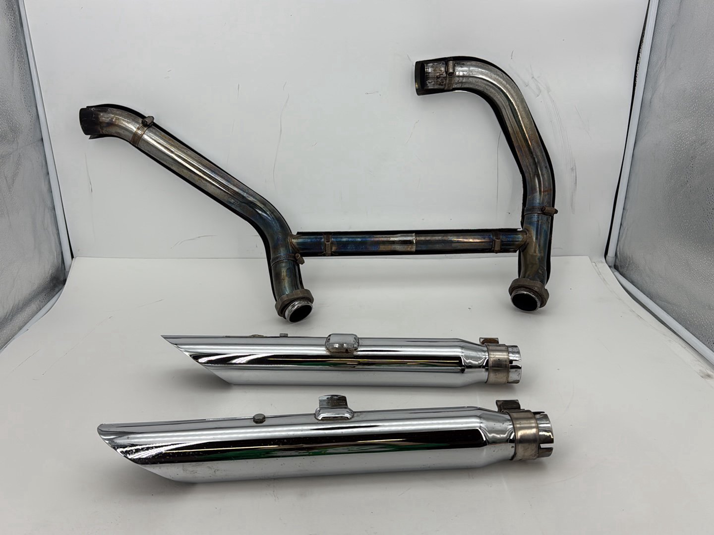 2003 Harley Sportster XL1200C 1200 Custom Anniversary OEM Exhaust Header Pipes Muffler