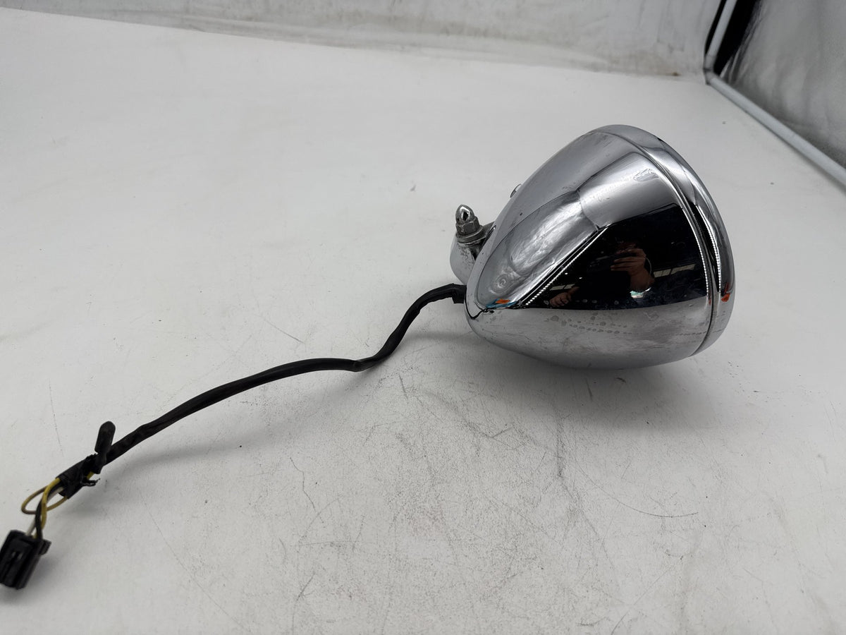 08 Harley Softail Custom FXSTC OEM Headlight Headlamp Head Lamp Light LED DENTED