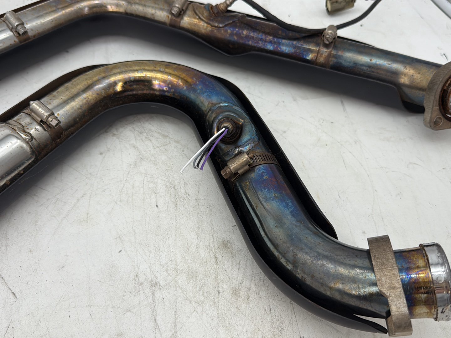2012 Harley Dyna FXDF Fat Bob OEM Exhaust Header Pipes Vance & Hines