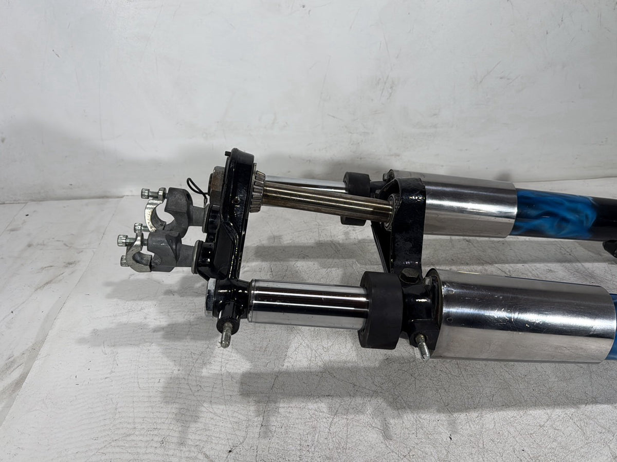 2005 Harley Road King Touring Police OEM Front Triple Tree Set & LH RH Fork Legs Sliders