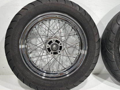 2011 Harley Heritage Softail Classic FLSTC Front Rear Wheel Rim Tire Spoked 16"