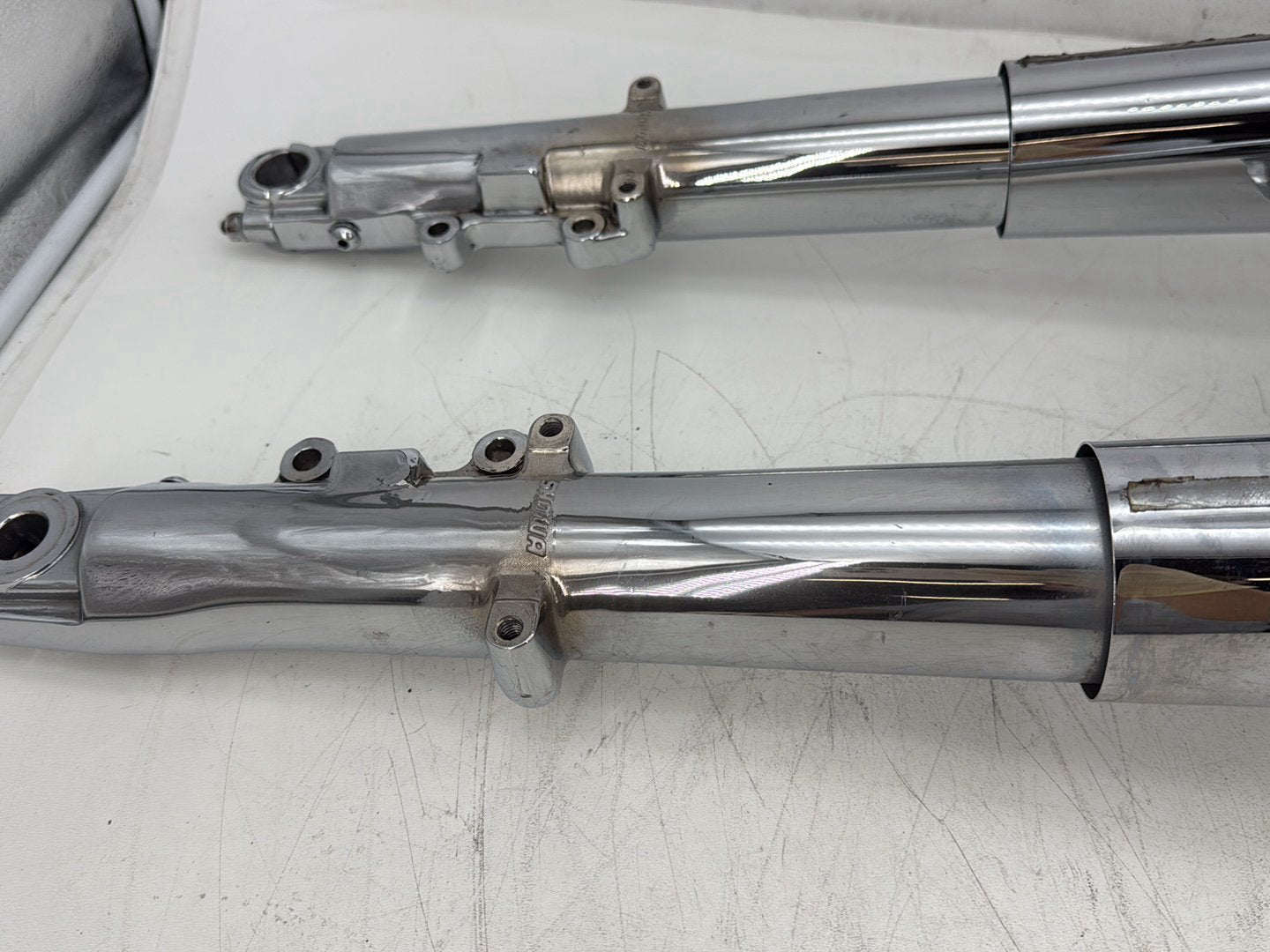 00 Harley Touring Electra Ultra Front Triple Tree Set &amp; LH RH Fork Legs Sliders