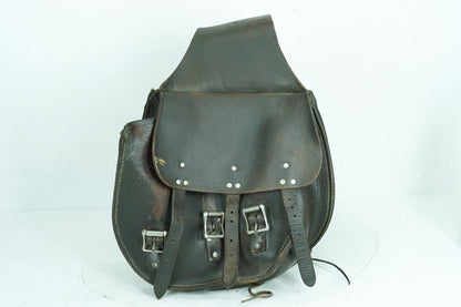 1984 - 1990 Harley-Davidson Sportster  Rear Left Right Saddlebags Luggage Leather Vintage