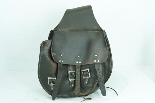 1984 - 1990 Harley-Davidson Sportster  Rear Left Right Saddlebags Luggage Leather Vintage