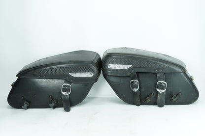 1999 - 2006 Harley-Davidson Softail Fat Boy Rear Left Right Saddlebags Luggage Leather 91139-98A