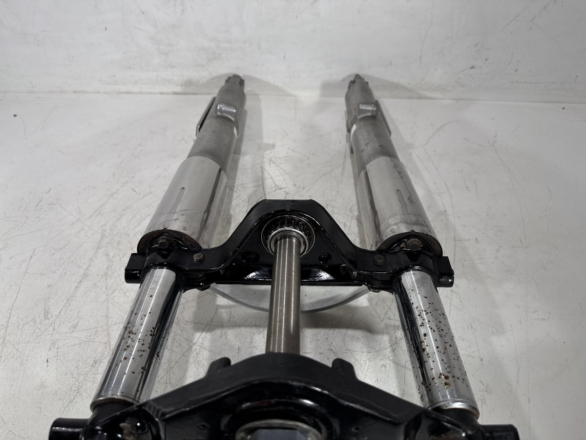 2012 Harley Electra Glide Touring Ultra OEM Front Triple Tree Set & LH RH Fork Legs Sliders