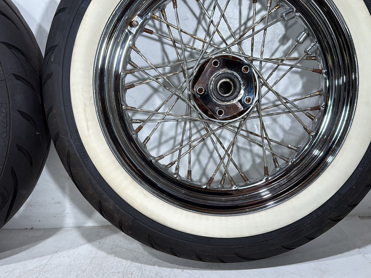 1990 Harley Electra Glide Touring Front Rear Wheel Rim Tire Spoked MT90B16 16"