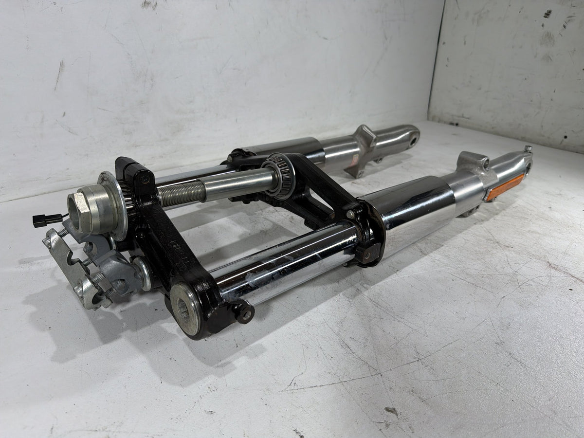 15 Harley Electra Glide Touring Front Triple Tree Set & LH RH Fork Legs Sliders