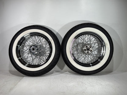 2008 Harley Softail Deluxe FLSTN OEM Front Rear Wheel Rim Tire Spoked
