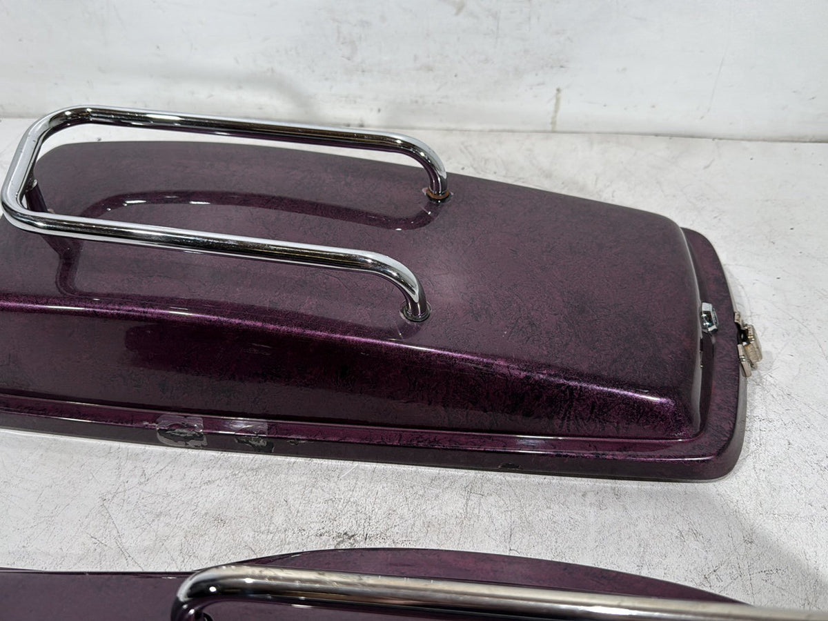 90 Harley Electra Glide Touring Sport OEM Left & Right Saddlebag Lid Cover Caps